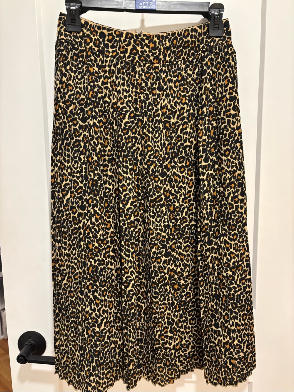 J. Crew Leopard Print Midi Skirt - Black & Tan